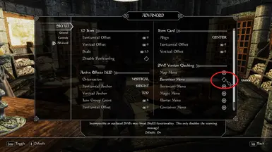 SkyUI users Untick this