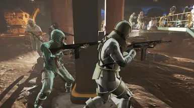 Synths defending Vault 114