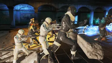Synths defending Vault 114