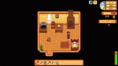 Shows default daily luck with luck level bonus on HUD